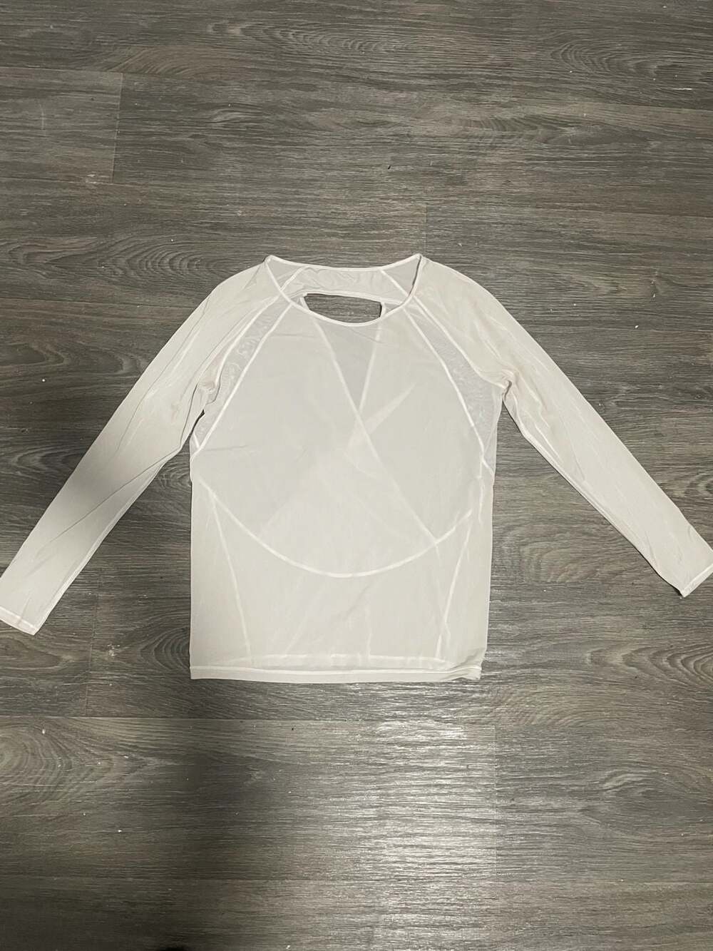 Lululemon If Youre Lucky Long Sleeve Tee White Sz 12 Mesh